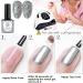 Silver Glitter Gel Nail Polish Nail Varnish Soak off UV/LED Lamp French Manicure Nails Long Lasting Nail Art Manicure Salon DIY at Home - Buy Online on SooperMarket.com