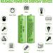 Rechargeable AA Batteries 1500mAh - High Capacity NIMH 1.2V - 8 Pack Pre-Charged for Solar Lights & Household Devices - Buy Online on SooperMarket.com