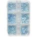 1Box Mixed Nails Art Decorations 3D Beads Nail Easy Installation And Removal Add Charm To Your Nail Nail Supplies Blue