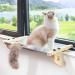 AMOSIJOY Cat Sill Window Perch Sturdy Cat Window Hammock with Wood & Metal Frame for Large Cats, Easy to Adjust and Assemble Cat Bed for Windowsill, Bedside, Drawer and Cabinet M - 21.7x15x6.9''
