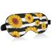 Haskirky Light Blocking Eye Mask Breathable and Adjustable Adult Men and Women Travel on Business Trips Yoga Meditation Light Smooth Comfortable Eye Mask Office Deep Sleep Goodies Stripe Sunflower