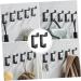 OSALADI 2pcs Up and Down Double Hook 2 Metal Clothes Home Storage Hook Towel Rack Double Fork 8.7x3cm Black - Buy Online on SooperMarket.com