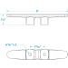 Seachoice 6 Plastic Boat Dock Cleat with Black Finish - Anchor Line Cleat - Buy Online on SooperMarket.com