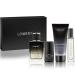 Mens Valentines Gifts Black Amber Mens Perfume 4 in 1 Deodorant & Cologne Gift Set - 4pc Mens Cologne Set - Parfum Antiperspirant Deodorant Stick Aftershave Gel Masculine Birthday Perfumes for Men