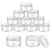 Pinsheng 50-Piece Clear Empty Cosmetic Containers - 5ml Travel Cream Jars with Lids Nail Art Jars & Spatula for Lip Balm & Lotion - Buy Online on SooperMarket.com