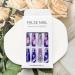 24Pcs Purple Rhinestone Long Coffin Press on Nails - Full Cover Acrylic Matte Artificial Luxury Nails for Women and Girls - Buy Online on SooperMarket.com