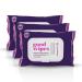 Goodwipes Flushable Butt Wipes, Lavender Scent, Biodegradable with Botanicals, Dispenser for At-Home Use, with Aloe, Septic and Sewer Safe & Never Dries Out, 180 Count (3 Packs of 60) Lavender 60 Count (Pack of 3)