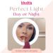 BLUSHLY Ultra-Bright Flip Out Halo Compact Mirror - Travel & Back to School Hand Mirror with 18 LED Lights - Distortion-Free, Grey - 4.25 x 0.75 Inches - Buy Online on SooperMarket.com