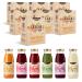 Safe time 7-day fasting cure Bio |7x 6 bottles with coordinated fruit and vegetable juices refined with herbs spice or flower extracts |Fruity-sweet in taste |From the Achterhof