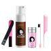 5 Pcs Wig Tool Kit 200ml Lace Tint Melting Hair Mousse Foam Mocha Dark Brown Toupees Spray Glue 75g Styling Wax Stick Pomade Gel Edge Control Brush Needle Tail Comb Wig Band 5 Pcs Wig Tool Set-Dark Brown-Pink