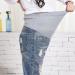 Spritumn-Home Maternity Jeans for Women UK | Solid Blue Skinny Fit Ripped Jeans | Over The Bump Vintage Stretch Denim Leggings | 4XL - Buy Online on SooperMarket.com