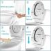 Hibbent Premium One Click Elongated Toilet Seat with Cover - Easy Installation, Quick-Release, Soft Closed - Stable Hinge Design - 18.5'' White Color - Buy Online on SooperMarket.com