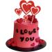 14 pcs Glitter Red Heart Cake Toppers Picks for Sweet Love Theme Wedding Engagement Valentine's Day Bridal Shower Mother's Day Party Cake Decors (Red Pink) - Buy Online on SooperMarket.com