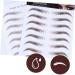 Baluue 4pcs Eyebrow Stickers False Eyebrows Dark Brown Hair Like Eyebrows Water Transfer Paper with Soy Ink - Buy Online on SooperMarket.com