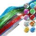 Glitter Hair Tinsel Extensions Kit - 12 Colors, 3200 Strands, 46inches - Fairy Hair Accessories - Buy Online on SooperMarket.com