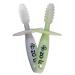 ZoLi Chubby Gummy teether | 2 Pack Baby Teething Relief - Green/Grey BPA Free Teething Stick
