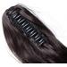 12 Curly Dark Brown Claw Clip Ponytail Synthetic Hair Extension - Long Pony Tail Hairpiece - Buy Online on SooperMarket.com