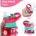 ROISDIYI Kids Water Bottle with Straw - 16oz 3 Pack, Spill Proof & Ideal for Travel - Easy Clean, Dishwasher Safe - Press Button for Pop Up Straw - Buy Online on SooperMarket.com