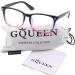 GQUEEN Horn-Rimmed Glasses - Stylish UV400 Fake Glasses for Men & Women | Non-Prescription Nerd Glasses in Purple - Buy Online on SooperMarket.com