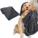 Kinhwa dog towel Extra absorbent large xxl 76cmx127cm 1 pack microfiber towels for dogs pet towel quick drying & soft microfiber cloth washable & durable dark gray 76*127cm dark gray