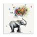 Butterfly Elephant Wall Art Print: Colourful Heart-Shaped Balloon for Kids' Nursery Wall Decor Canvas Framed Ready to Hang (30 cm x 30 cm x 1 Panel) 30x30CM Butterfly Elephant