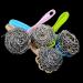 UTENEW Stainless Steel Wool Scourer Sponges Scrubbers Scouring Pads with Handle 2 Pack for Kitchen Bathroom - Buy Online on SooperMarket.com