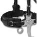 WALDHAUSEN X-Line Hackamore Bridle - Black Stainless Steel for Thoroughbred & Cob | Premium Equestrian Gear - Buy Online on SooperMarket.com