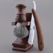 Haryali London Men's Wooden Shaving Set - Straight Razor Black Badger Hair & Stand | Best International Shipping - Buy Online on SooperMarket.com