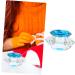 Gogogmee Clear Nail Polish 1pc Nail Art Crystal Cup Nail Glassware Tools Octagon Cup for Nail Art Pen Holder Care 7.5x6cm Blue - Buy Online on SooperMarket.com