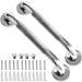 Grab Bars for Shower 2 Pack 12 Inch Anti Slip Shower Handles for Elderly Safety Shower Grab Bar Stainless Steel Handicap Grab Bars for Bathroom 12Inch