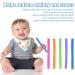 Soft Hollow Silicone Baby Teething Sticks 5Pcs for ADHD - Style 1 - Buy Online on SooperMarket.com