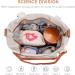 SONARIN 7pcs Nappy Changing Bag Set Multifunction Mummy Tote Bag Baby Changing Bag Shoulder Handbag Travel Diaper Bag with Bottle Bag Changing Mat and Stroller Straps white stripped(Khaki) - Buy Online on SooperMarket.com