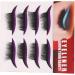 Eyelash Stickers Set 4 Pairs Reusable Waterproof Self Adhesive Glitter Easy to Use Makeup Bold Colors Black Wide Application (Purple) - Buy Online on SooperMarket.com