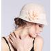 Women's Black Gatsby Linen Cloche Hat with Lace Band and Flower - Elegant Vintage Style - Buy Online on SooperMarket.com