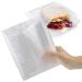 200 Pack Plain 7 x 6 x 1" Glassine Wax Paper Sandwich Bags, Cookie Pastry Food Snack Wraps Baggies Sleeves Grease Resistant Parchment, White Glossy 200 Count (Pack of 1) White