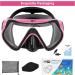Gimilife Swim Mask - Anti-Fog Diving Goggles with Nose Cover and Earplugs for Adult Snorkeling & Scuba Dive - Black/Pink - Buy Online on SooperMarket.com