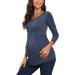 Love2Mi Maternity Nursing Shirt - Layered Wrap Design - Navy - Small - Buy Online on SooperMarket.com