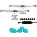 Teak Tuning Prodigy Fingerboard Trucks - White Colorway - 32mm Wide - Pro Shape & Components - Includes Pro Duro 61A Teal Bushings - Buy Online on SooperMarket.com