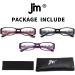 JM 3 Pack Women's Reading Glasses - Vintage Rectangular Readers +1.5 Diopters - Spring Hinge - Mixed Colors - Buy Online on SooperMarket.com