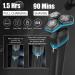 5-in-1 Electric Rotary Shaver for Men - IPX7 Waterproof, Rechargeable Cordless Razor for Shaving Beard, Body, and Pubic Hair - Blue - Buy Online on SooperMarket.com