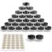 Newans 30 pieces of jacks Tiegel 10G10ml cream can empty can transparent crucible cripple with screw cap jar with stickers ideal for make-up creams lotions mini crowds (black)