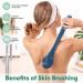 Exfoliating Body Brush Shower Back Scrubber Men Women Elderly - Long Handle Dark Blue - Buy Online on SooperMarket.com
