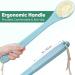 Long Handle Body Back Scrubber - Exfoliating Shower Brush Light Blue - Buy Online on SooperMarket.com