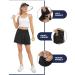 PERSIT Women's High Waisted Pleated Tennis Skirt with Pockets and Shorts - Large Black - Buy Online on SooperMarket.com