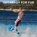 TCXDG Skipper Skimboard 35&41 Inch Wooden Beginners Skim Board - Easy Grip Sand Board for Beach - Blue Skeleton Design - Buy Online on SooperMarket.com