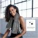 Buy Stryve Gym Towel+ Silver Gray - Antibacterial Anti-Slip Fitness Towel with Magnetic Clip & Bag 105x42.5 cm - Perfect for International Shipping - Buy Online on SooperMarket.com