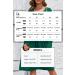 OUGES Women's Spring Casual Midi Dress with Long Sleeve V-Neck Floral Print and Pockets - Green - Buy Online on SooperMarket.com