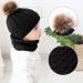 Yinuoday 2PCS Baby Knit Hat Scarf Set - Winter Beanie Cap with Circle Loop Scarf Neckwarmer in Black - Buy Online on SooperMarket.com