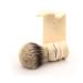 Edwin Jagger 1EJ467SDS Silver Tip Badger Shaving Brush with Stand - Imitation Ivory | Premium Shaving Brush for Men - Perfect for Creams & Soaps - Buy Online on SooperMarket.com
