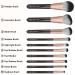 10 Pcs Professional Makeup Brush Set with Sponge & Cleaner - Brown - Buy Online on SooperMarket.com